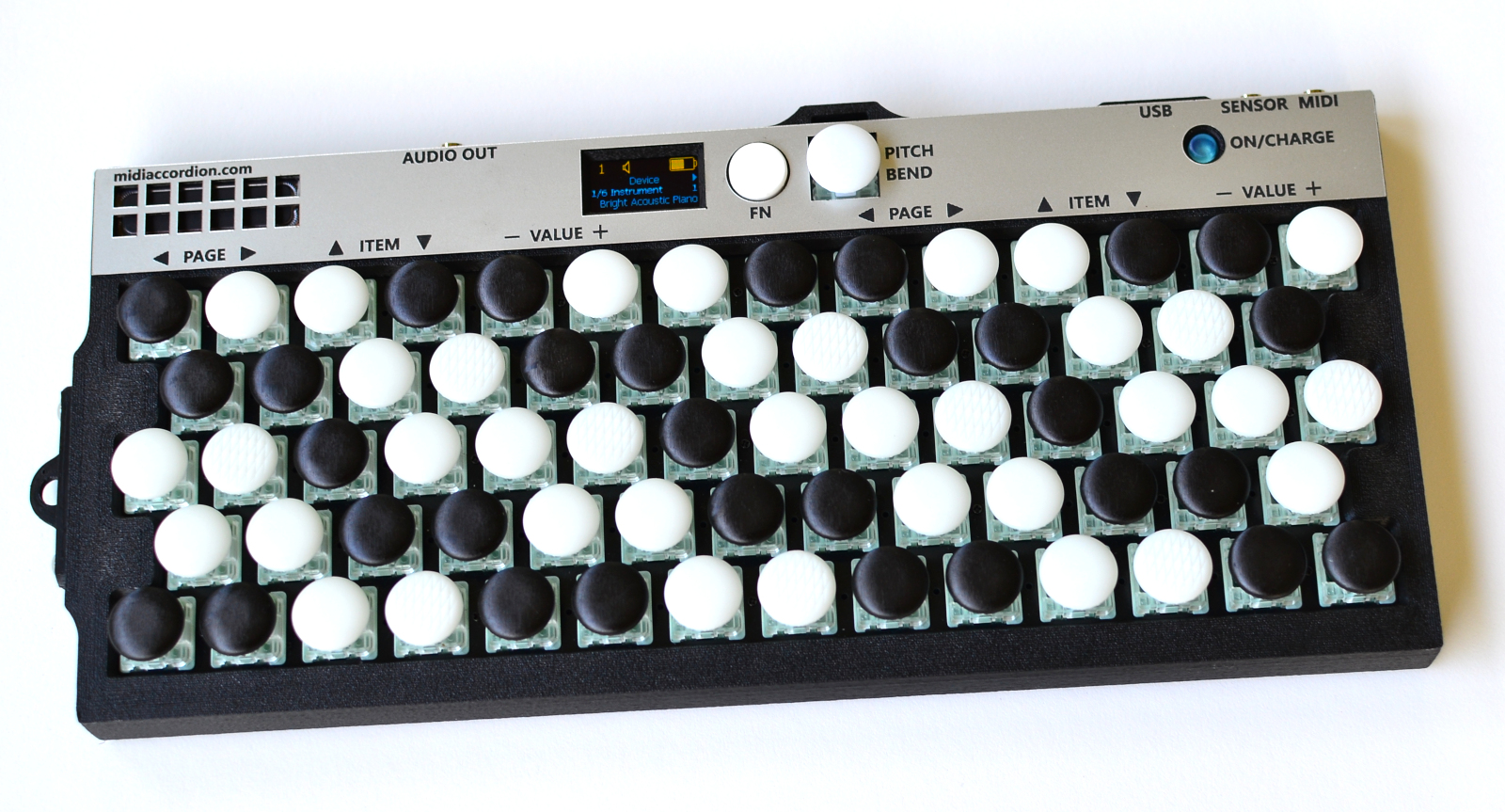 New 5-Row MIDI Button Keyboard